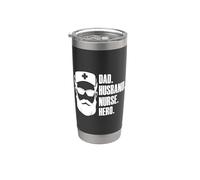 Dad Husband Nurse Hero Quote for Nurse's Day Essentials Stainless Steel Insulated Tumbler