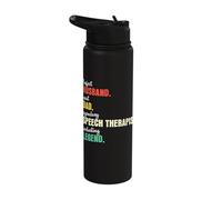 Dad Husband Speech Therapist Stainless Steel Insulated Water Bottle