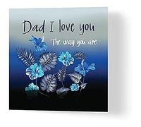 Dad, I love you - Father's Day Card - Made from Recycled Materials - Greeting Cards for Dad - Made by UK Independent Artists - Compostable Packaging