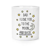 Dad I Love You To The Moon And Back Makeup Brush Pencil Pot