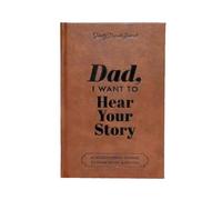 Dad I Want to Hear Your Story, A Father’s Guided Journal to Share His Life & Love, Leather Wrapped Hardback, Dad Story Journal, Portable Journal Book, School Supply, Black Gold Foil Lettering