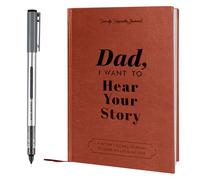 Dad, I Want to Hear Your Story: A Father’s Guided Journal to Share/Record His Life & His Love, Journal Book Dad Tell Me Your Life Sory with A Gel Ink Pens Black (Brown)