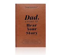 Dad, I Want to Hear Your Story, Dad Journal Book, A Father’s Guided Journal to Share His Life & Love, Leather-Wrapped Hardback with Gold Foil Lettering, Portable Keepsake for Birthdays & Father’s Day