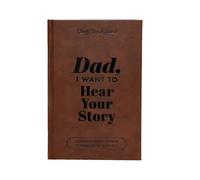 Dad, I Want to Hear Your Story: Father’s Guided Journal to Share His Life & His Love, Multipurpose Journal Book Portable Notebook, Leather Wrapped Hardback, Special Edition Black Gold Foil Lettering