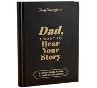 Dad, I Want to Hear Your Story: Father's Guided Journal - Leather Wrapped Hardback, Black Gold Foil Lettering, Gift for Dad, Father's Day, Memory Keepsake for Son/Daughter to Understand Dad's Life