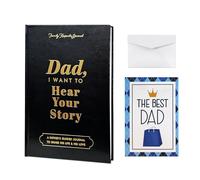 Dad I Want to Hear Your Story, Leather Journal Memory Gift for Father's Day, Life Story Diary with Prompts, Guided Keepsake for Dad