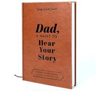 Dad, I Want to Hear Your Story Tell Me Your Story Dad A Father’s Guided Journal To Share His Life&Love, Leather Wrapped Hardback Dad Journal Book Durable Portable Diaries Birthday Gifts