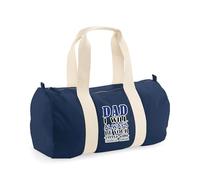 Dad I Will Always be Your Little Girl Financial Burden, Barrel Bag, Holdall Zip Sports Duffle Bag. (French Navy)