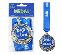 Dad in a Billion Medal - Father's Day, Medal for Dad with blue lanyard