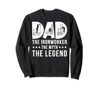 Dad Ironworker Myth The Legend Distressed Novelty Graphic Sweatshirt