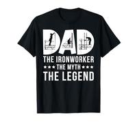 Dad Ironworker Myth The Legend Distressed Novelty Graphic T-Shirt