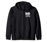 Dad Ironworker Myth The Legend Distressed Novelty Graphic Zip Hoodie