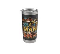 Dad is Busy Hes Going to See A Man About A Dog Stainless Steel Insulated Tumbler