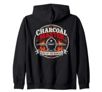 Dad is Charcoal Master Ceramic Kamado Cooking Outdoor Chef Zip Hoodie