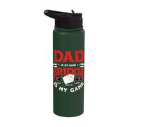 Dad is My Name Bridge is My Game Bridge Card Game Player Stainless Steel Insulated Water Bottle
