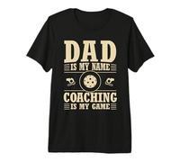 Dad is My Name Coaching is My Game Vintage Pickleball Premium T-Shirt