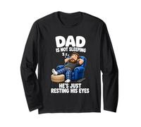 Dad is Not Sleeping He's Just Resting His Eyes Funny Long Sleeve T-Shirt