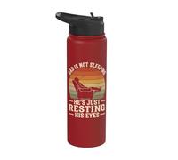 Dad is Not Sleeping He's Just Resting His Eyes Stainless Steel Insulated Water Bottle