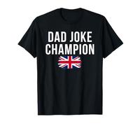 Dad Joke Champion British Flag Funny Dad Humour T-Shirt