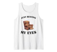 Dad Joke Funny Men Just Resting My Eyes Armchair Tank Top