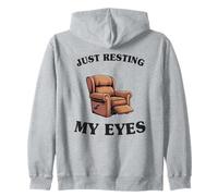 Dad Joke Funny Men Just Resting My Eyes Armchair Zip Hoodie