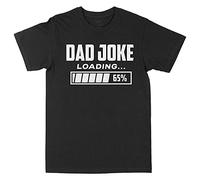 Dad Joke Loading T Shirt, Funny T Shirts for Dad, Birthday Mens Tshirt Tee Top, XL, Black