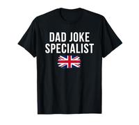 Dad Joke Specialist British Flag Funny Dad Humour Tea Lover T-Shirt