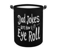Dad Jokes Are How Eye Roll Funny Laundry Baskets Collapsible Waterproof Clothes Hamper Storage Bins with Handles 13.8"x13.8"x17.3" 17.3"x17.3"x17.3"