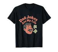 Dad Jokes Are My Life Retro Bubble Font Dad novelty T-Shirt