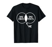 Dad Jokes Dad Farts Venn Diagram Funny Saying Mens Humor T-Shirt