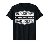 Dad Jokes I Think You Mean Rad Jokes Fathers Day Value Graphic T-Shirt, Men, Black, S