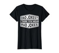 Dad Jokes I Think You Mean Rad Jokes Fathers Day Value Graphic T-Shirt, Women, Black, S