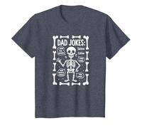 Dad Jokes: Skeleton Edition I Found This Humerus Funny Bones T-Shirt, Kids, Heather Blue, 12 Years