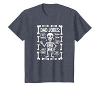 Dad Jokes: Skeleton Edition I Found This Humerus Funny Bones T-Shirt, Kids, Heather Blue, 4 Years