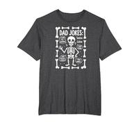 Dad Jokes: Skeleton Edition I Found This Humerus Funny Bones T-Shirt, Men's Big and Tall, Dark Heather Grey, 2X Tall