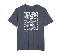 Dad Jokes: Skeleton Edition I Found This Humerus Funny Bones T-Shirt, Men's Big and Tall, Heather Blue, 3X Tall