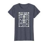 Dad Jokes: Skeleton Edition I Found This Humerus Funny Bones T-Shirt, Women, Heather Blue, XS