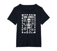 Dad Jokes: Skeleton Edition I Found This Humerus Funny Bones T-Shirt, Women's Plus, Black, 6X