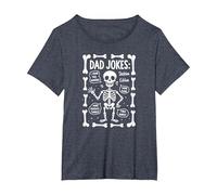 Dad Jokes: Skeleton Edition I Found This Humerus Funny Bones T-Shirt, Women's Plus, Heather Blue, 6X