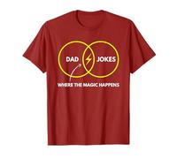 Dad Jokes Where the Magic Happens Funny Father Venn Diagram T-Shirt