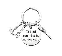 Dad Keychain, Dad Gifts From, Keyring Father'S Day Gift For Dad Papa Daddy, If Dad Can'T Fix It, No One Can Attractive Processed