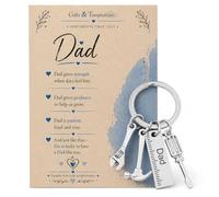 Dad Keyring with Tool Charms - Father's Day, Birthday & Christmas Gift