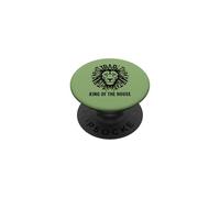 Dad King Of The House Lion Handyman Tools PopSockets Adhesive PopGrip