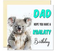 Dad Koala Birthday Card for Men women - Funny Pun Birthday Cards for Dad Father