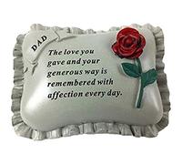 Dad Large Red Rose Memorial Pillow Tribute Graveside Ornament Tribute Plaque Crematorium