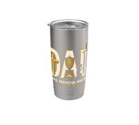 Dad Leader Protector Man of God Fatherhood Christian Father Stainless Steel Insulated Tumbler