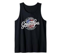 Dad Legend Grandpa Husband Vintage Stamp Fathers Day Tank Top