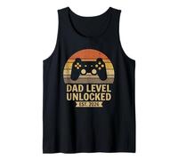 Dad Level Unlocked 2026 Leveled Up Retro Video Gamer Gaming Tank Top