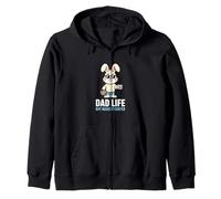 Dad Life But Make It Easter Funny Bunny Dad Zip Hoodie