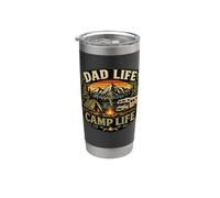 Dad Life Camp Camping Mountain Campfire Outdoor Stainless Steel Insulated Tumbler